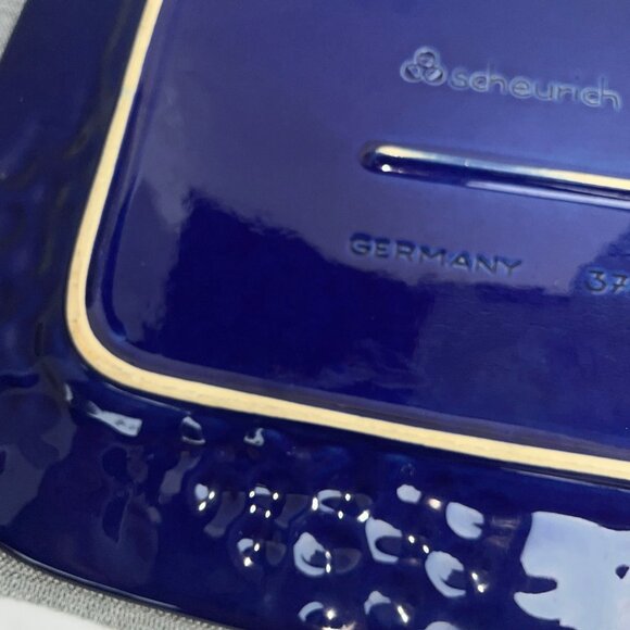 Large Rich Cobalt Blue Scheurich Germany Platter 16" x 12" - Picture 11 of 12